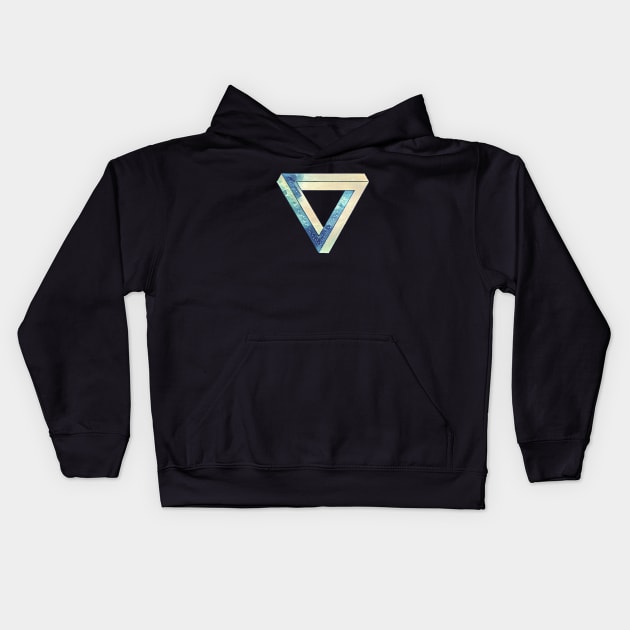 Penrose Triangle Kids Hoodie by FoxAndBear